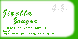 gizella zongor business card